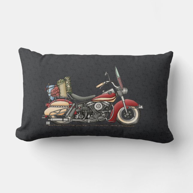 Coussin Rectangle Moto mignonne (Recto)