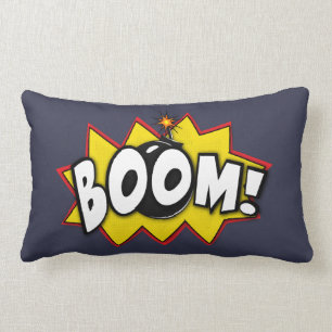 Coussin Rectangle Mots comiques d'action de super héros de boom