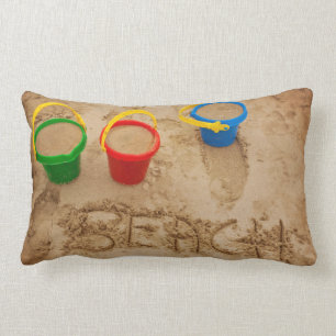 Coussin Rectangle Mots de sable de plage