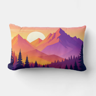 Coussin Rectangle Mountain Adventure Pillow - Hiking Outdoor Nature