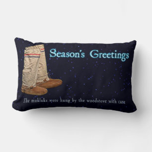 Coussin Rectangle Mukluks de Noël