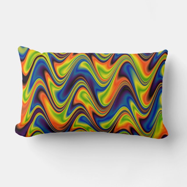 Coussin Rectangle Multicolor Abstrait (Recto)