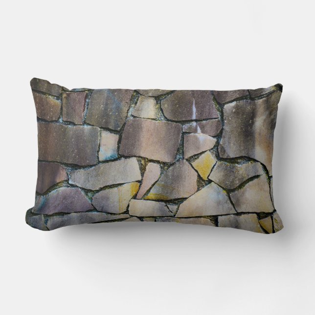 Coussin Rectangle Mur en brique gris (Recto)