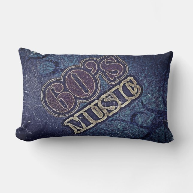 Coussin Rectangle Musique vintage 60's (Recto)