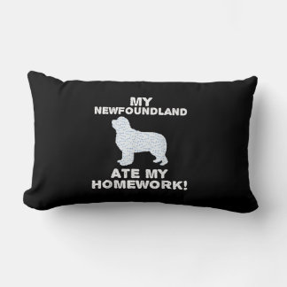 Coussin Rectangle My Newfoundland ate my homework | dologe venin