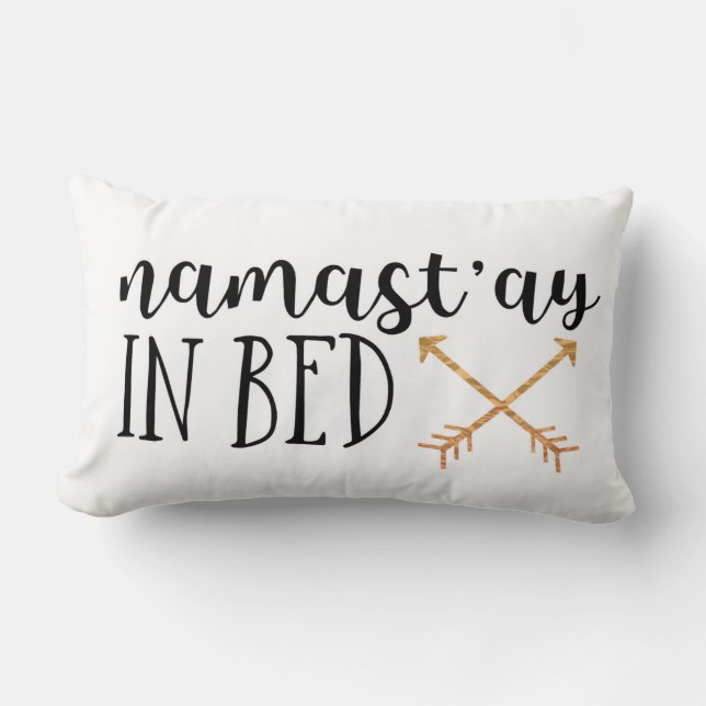 Coussin Rectangle "Namast'ay dans le lit " (Recto)