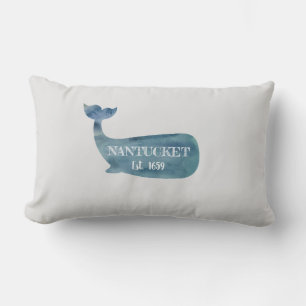 Coussin Rectangle Nantucket Blue Whale Beach