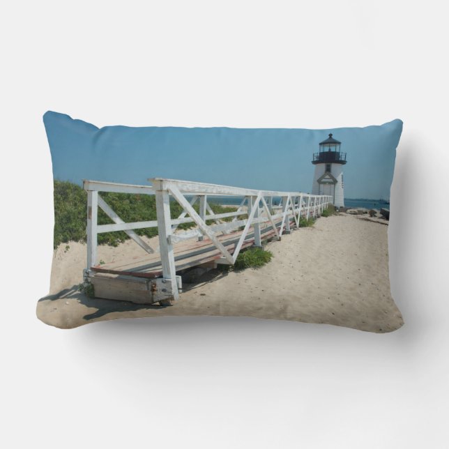 Coussin Rectangle Nantucket. Phare Old Wooden (Recto)