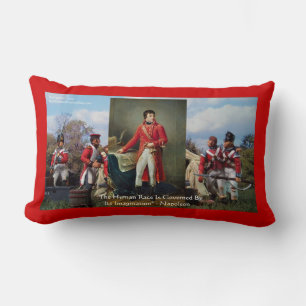 Coussin Rectangle Napoléon "Règles d'imagination" Citation Jeter l'o