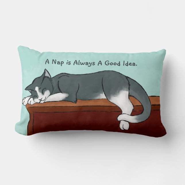 Coussin Rectangle Napping Kitty (Recto)