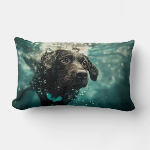 Coussin Rectangle Natation Labrador Chiot Design sous-marin