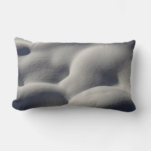 Coussin Rectangle Nature Abstraite des monticules de neige mousseuse