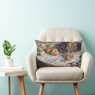 Coussin Rectangle Nature morte avec pommes et raisins de Claude Mone