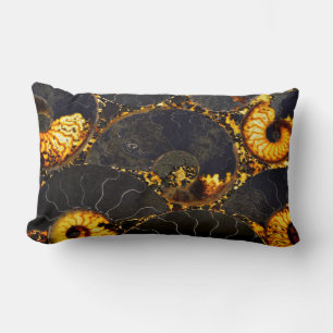 Coussin Rectangle Nautilus d'or