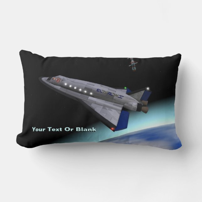 Coussin Rectangle Navette spatiale El Al Maslool (Recto)