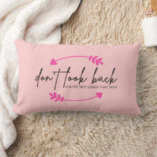 Coussin Rectangle Ne regarde pas en arrière Moderne rose ondulant