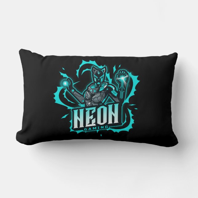Coussin Rectangle Neon Gaming (Recto)