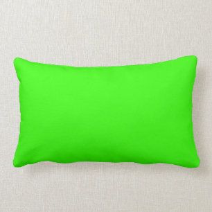 Coussin Rectangle Neon Green Solid Arrière - plan couleur chaux bri