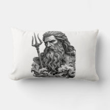 Neptune God - Black Marble Art