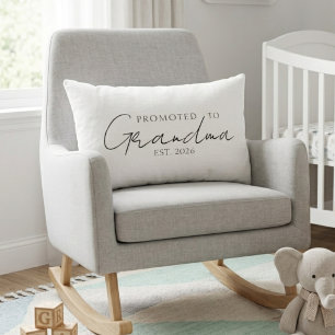 Coussin Rectangle Neutre promu grand-mère année de création script