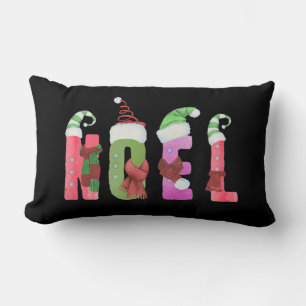 Coussin Rectangle Noel Aquarelle Style Elfe Noël