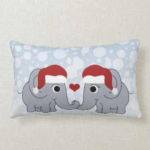 Coussin Rectangle Noël d'éléphant
