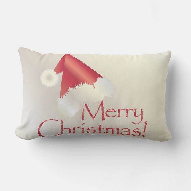 Coussin Rectangle Noël en or blanc (Recto)