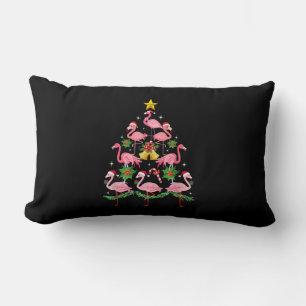 Coussin Rectangle Noël - Joli Flamant rose sapin de Noël