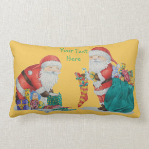 Coussin Rectangle Noël mignon de père avec des jouets et des cadea