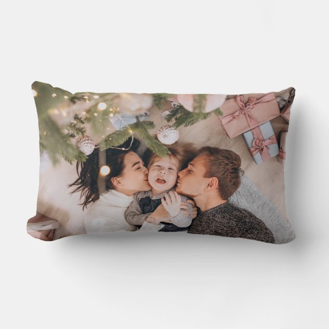 Coussin Rectangle Noël personnalisé (Recto)
