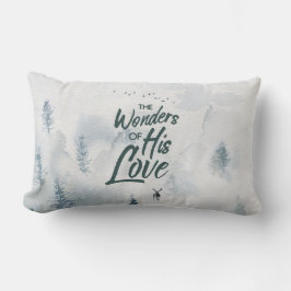 Coussin Rectangle Noël Religieux Merveilles de ses Bénédictions d'Am