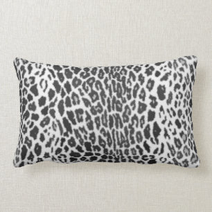Coussin Rectangle Noir et blanc - poster de animal de Faux de