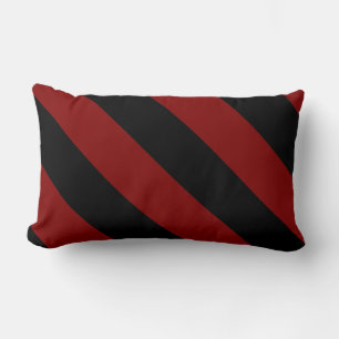Coussin Rectangle Noir et rouge foncé