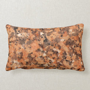 Coussin Rectangle Noir orange repéré de motif animé de texture de