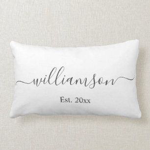 Coussin Rectangle Nom blanc et année de la société Logo Client Ca