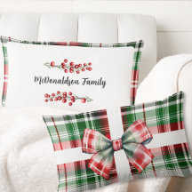 Nom de famille Noël Vintage cadeau Plaid Red Green
