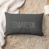 Nom de monogramme gris foncé rustique moderne