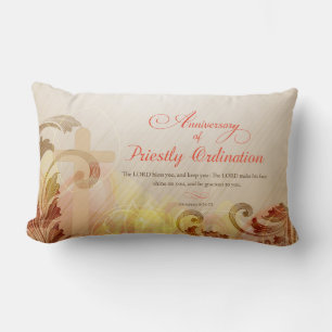 Coussin Rectangle Nom et année personnalisés, 60e Ordination sacer