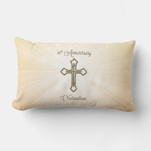 Coussin Rectangle Nom personnalisé, 10e anniversaire de l'ordination