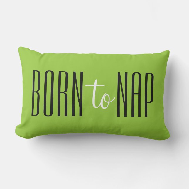 Coussin Rectangle NOMBRE sur NAP couleur personnalisée & nom lancer  (Recto)