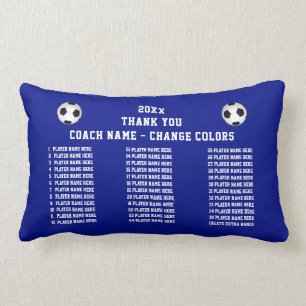 Coussin Rectangle Noms des joueurs Idées cadeaux pour les entraîneur