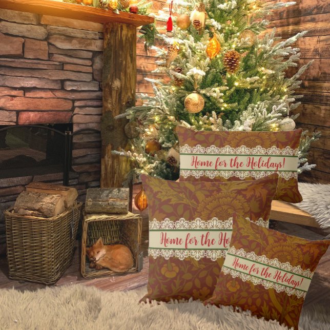 Coussin Rectangle Nostalgic Classic William Morris Motif Holiday (How cute for your country home! Makes a great gift also. 3 sizes available.)