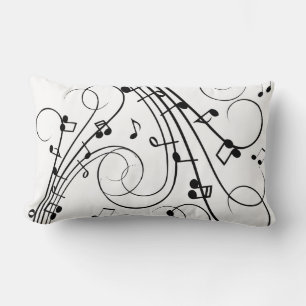 Coussin Rectangle Notes de musique fantaisie