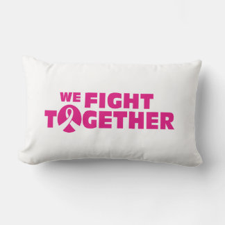 Coussin Rectangle Nous nous battons ensemble - Hope Fight Cure Cance