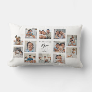 Coussin Rectangle Nous t'aimons Maman 12 Photos Montage personnalisé