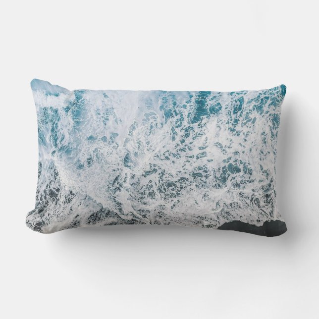 Coussin Rectangle Oceanic Serenity Beach Water Pillow (Recto)