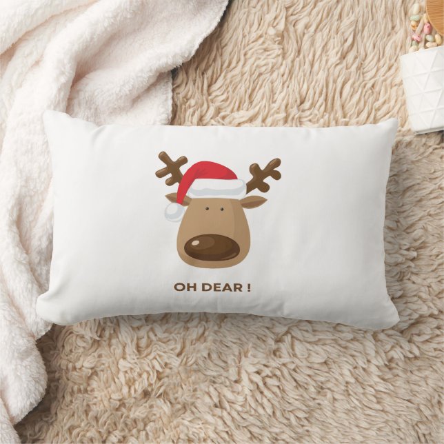 Coussin Rectangle Oh Dear Funny Reindeer Christmas for mom (Couverture)