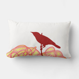 Coussin Rectangle Oiseau sur une branche