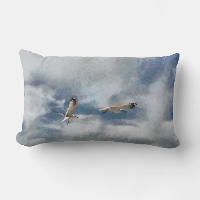 Coussin Rectangle Oiseaux en vol (Recto)