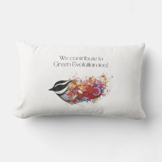 Coussin Rectangle Oiseaux : Nous contribuons aussi à l'évolution ver